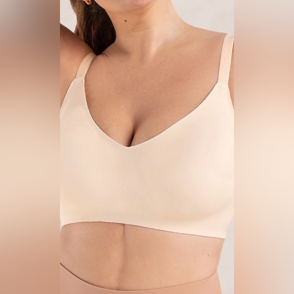 Shapermint Essentials Smoothing Comfort Wireless Bra 3XL Chai NWT #13402